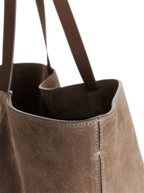 arket suede bag|dark mole suede tote bag.